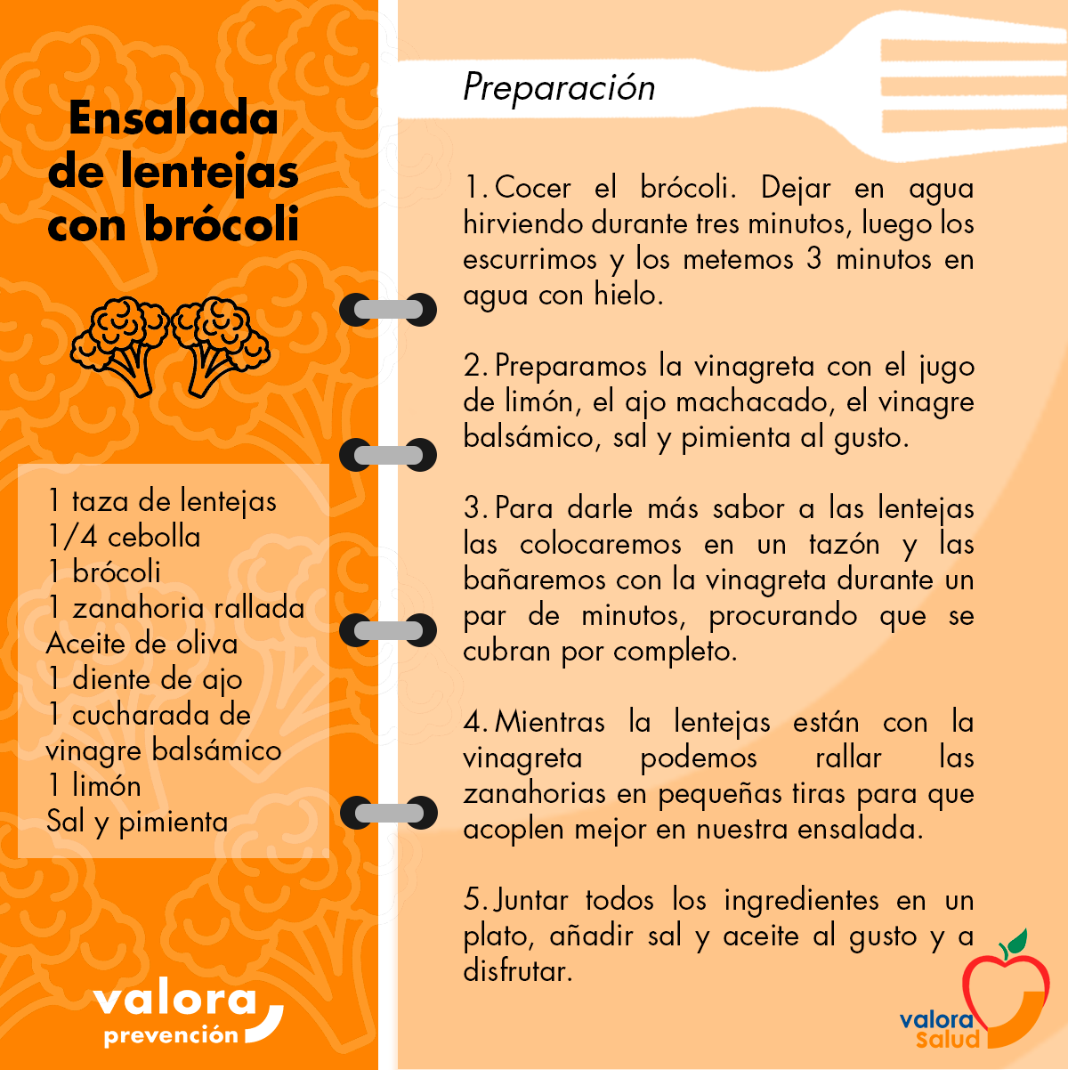 Receta saludable - Valora Prevención